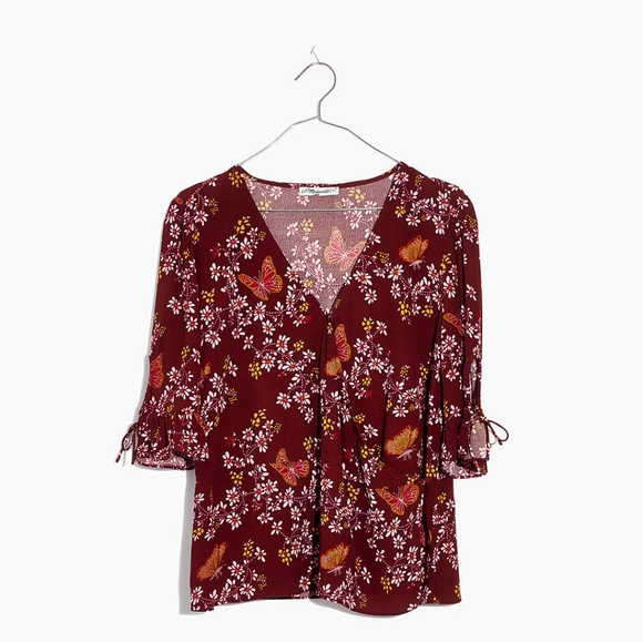 ⚠️SOLD ⚠️❤ 4X HP ❤ Madewell butterfly sanctuary blouse - Picture 8 of 8